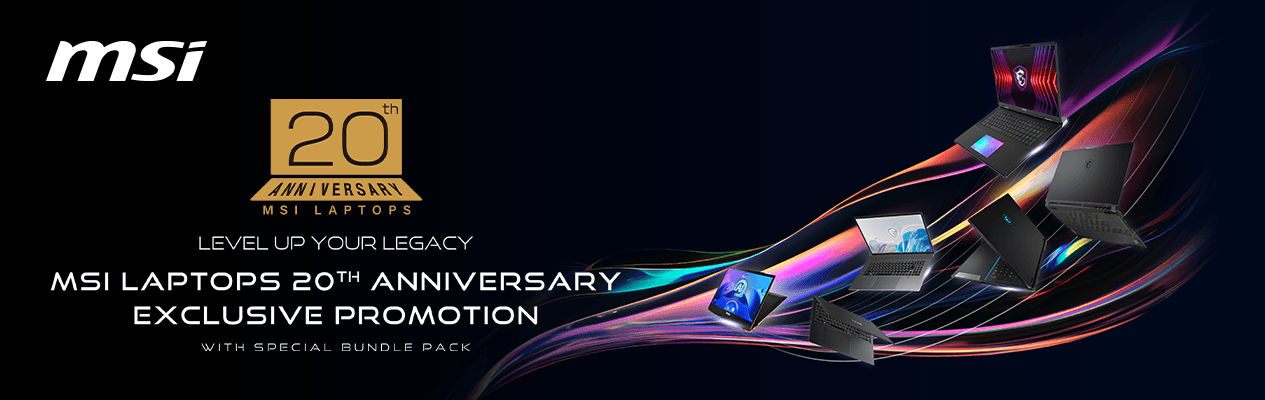 MSI Laptops 20th Anniversary Promotion